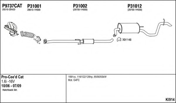 FENNO KI914 Exhaust System